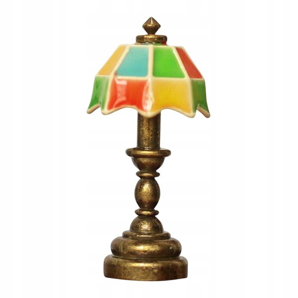 1:12 Puppenhaus-Miniatur-Tischlampe mit Sonnenschirm