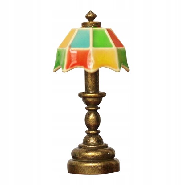 1:12 Puppenhaus-Miniatur-Tischlampe mit Sonnenschirm