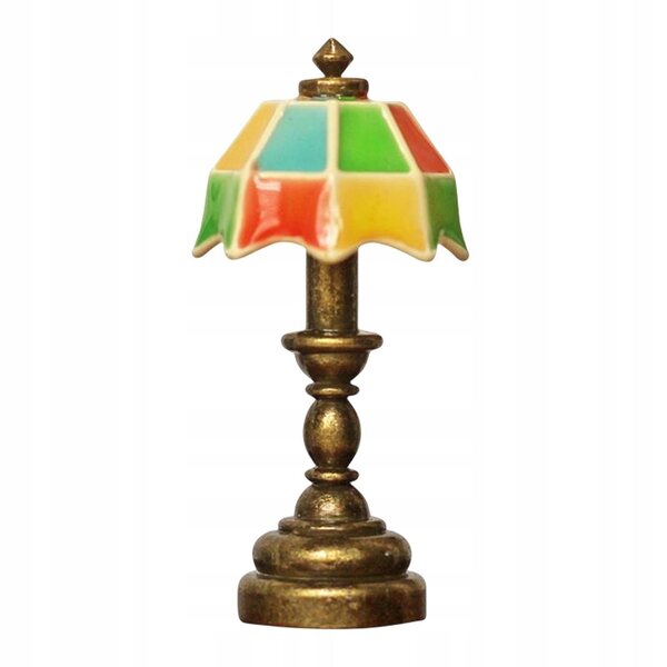 1:12 Puppenhaus-Miniatur-Tischlampe mit Sonnenschirm