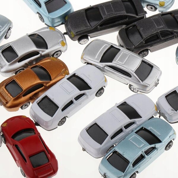 Set 20 Modelli Macchine Colorate 1:200 Accessori Scenografia e Parking Miniature