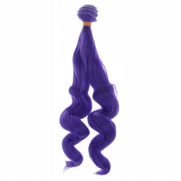 Lila lockiges Haar 25x100cm für BJD Puppen 1/3 1/4 1/6 - DIY für kreative Rollen
