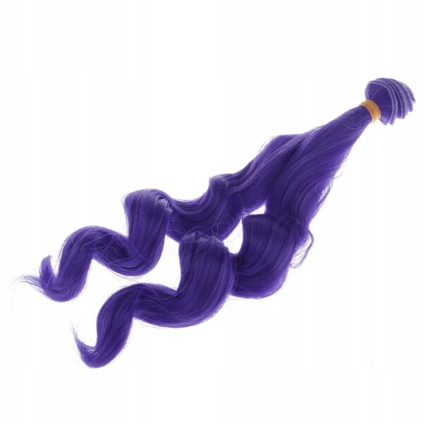 Lila lockiges Haar 25x100cm für BJD Puppen 1/3 1/4 1/6 - DIY für kreative Rollen