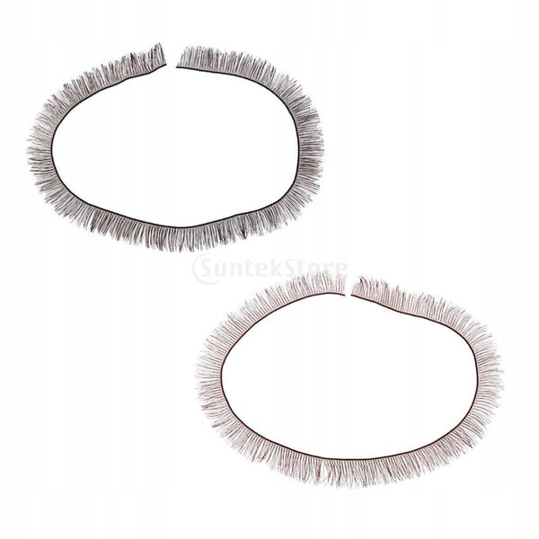 Rimel per Bambole con Ciglia Finte Marrone Scuro 20x8 mm per Make Up Dolls BJD