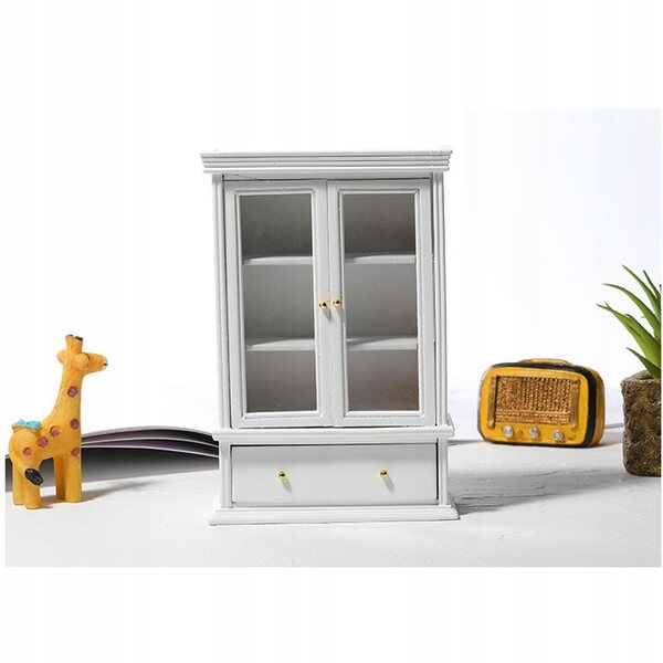 Holzminiatur 1:12 Küchenschrank mit Doppeltür für Puppenhaus