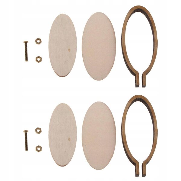 Set mit 2 Mini-Holzrahmen für Stickereien und DIY-Dekorationen Blesiya