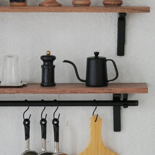 Puppenhaus Miniatur Kaffeemaschine 1:12 Schwarzes Küchenzubehör