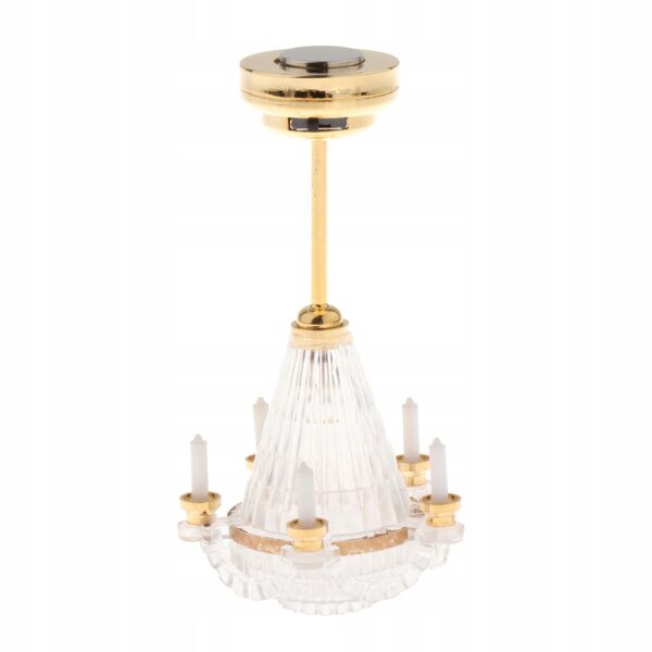 Lustre métallique miniature 1:12 pour salon et salle à manger de maison de poupée