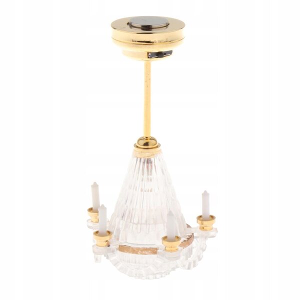 Lustre métallique miniature 1:12 pour salon et salle à manger de maison de poupée