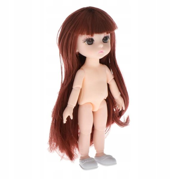 Corpo BJD per Bambola 16cm con 13 Giunti Mobili e Pelle Bianca