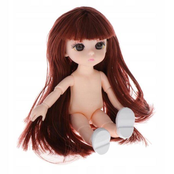 Corpo BJD per Bambola 16cm con 13 Giunti Mobili e Pelle Bianca