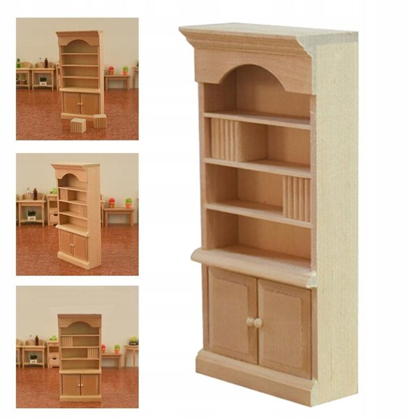 1:12 Miniatur-Bücherregal aus Holz für umweltfreundliche KingLine-Puppenhäuser