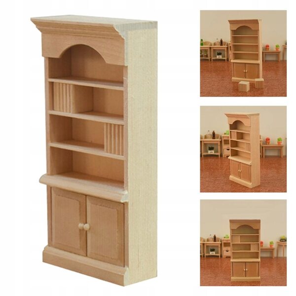 1:12 Miniatur-Bücherregal aus Holz für umweltfreundliche KingLine-Puppenhäuser