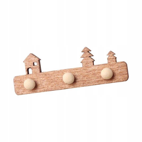 1/12 Puppenhaus Holz Kleiderhaken Miniatur Braun