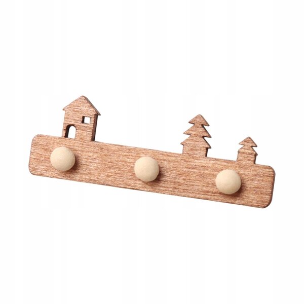 1/12 Puppenhaus Holz Kleiderhaken Miniatur Braun