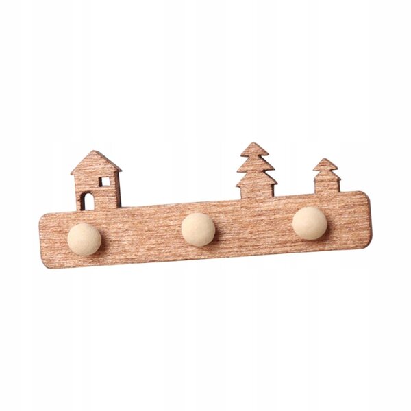 1/12 Puppenhaus Holz Kleiderhaken Miniatur Braun