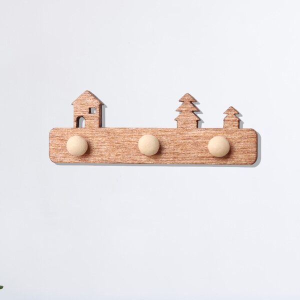 1/12 Puppenhaus Holz Kleiderhaken Miniatur Braun