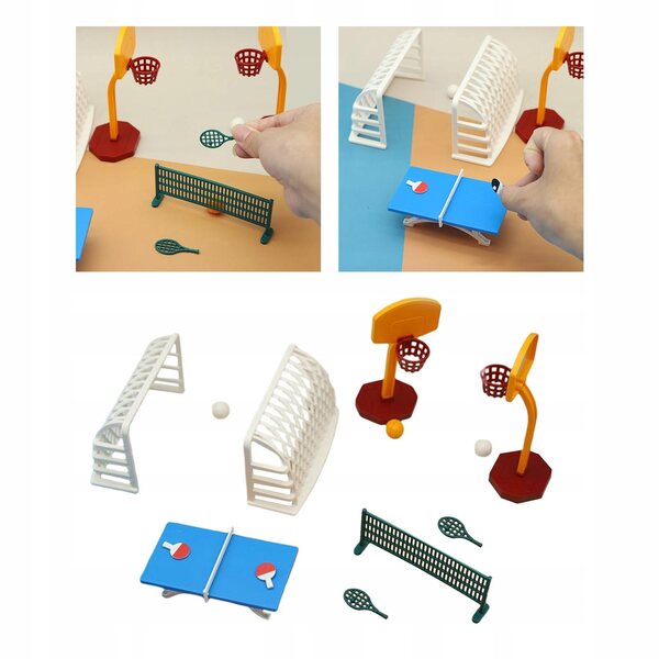Miniatuur sportuitrusting voor poppenhuizen op schaal 1:12