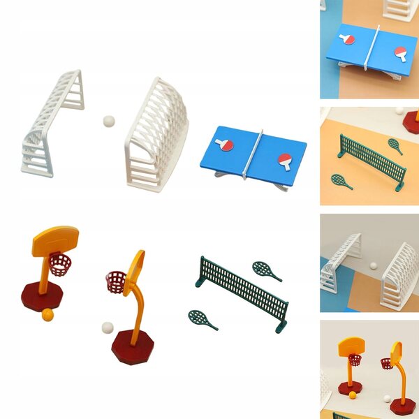 Miniatuur sportuitrusting voor poppenhuizen op schaal 1:12