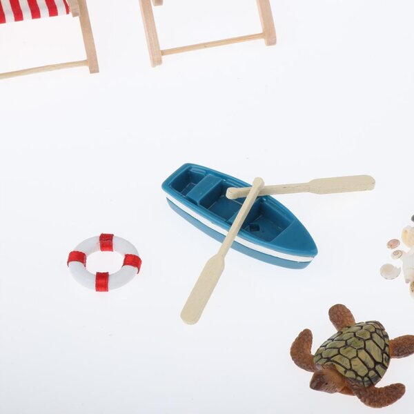 Miniatuur houten strandaccessoireset voor poppenhuis 1:12