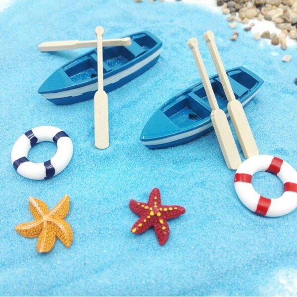 Miniatuur houten strandaccessoireset voor poppenhuis 1:12