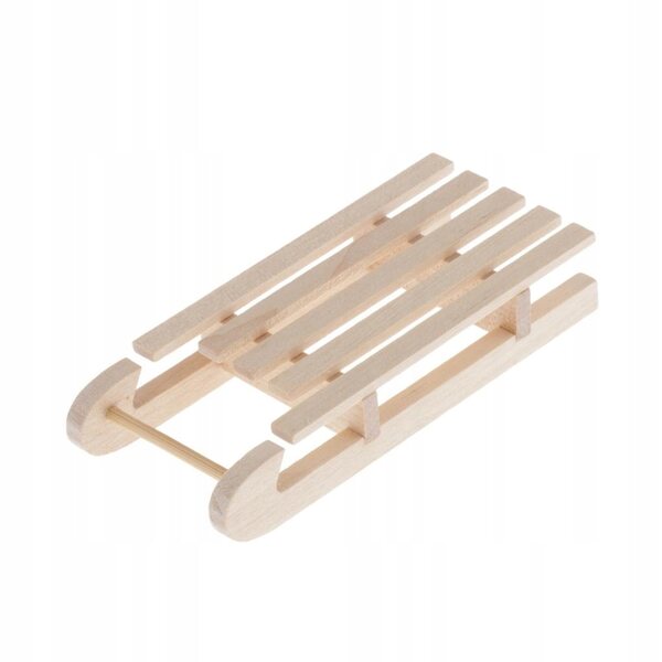 Miniature sanki in legno non finite 1:12 per casa delle bambole DIY