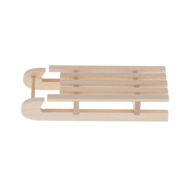 Onvoltooide 1:12 houten sanki-miniaturen voor doe-het-poppenhuis