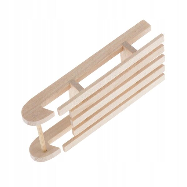 Onvoltooide 1:12 houten sanki-miniaturen voor doe-het-poppenhuis