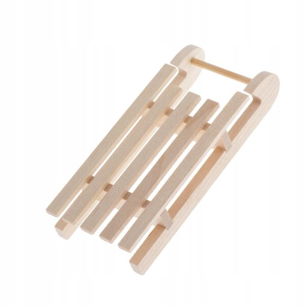 Onvoltooide 1:12 houten sanki-miniaturen voor doe-het-poppenhuis