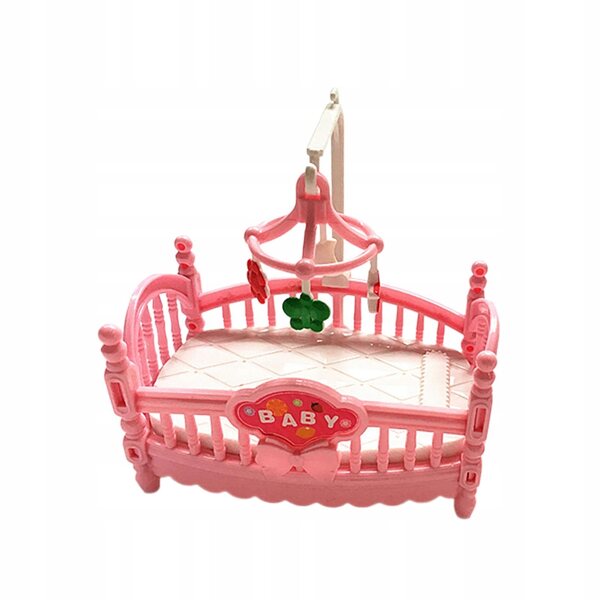 Mini letto a castello e cavallo in legno per casa delle bambole, set arredamento