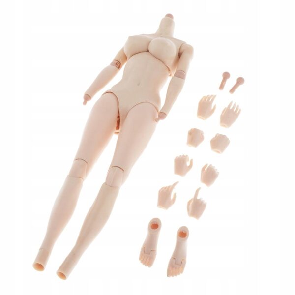 Corpo femminile 1/6 senza cuciture per bambole da 30 cm con articolazioni mobili