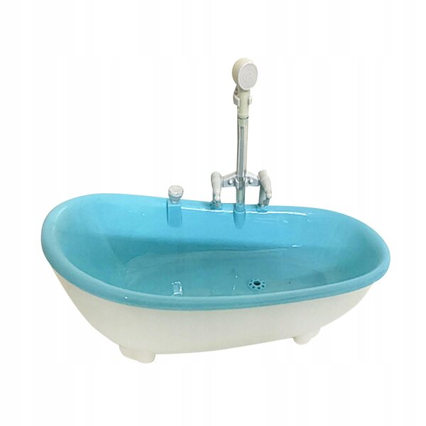 Casa per Bambole Vasca Miniatura Blu Accessorio per Bambole 30 cm