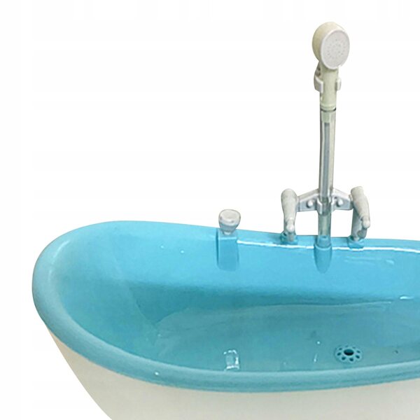 Casa per Bambole Vasca Miniatura Blu Accessorio per Bambole 30 cm