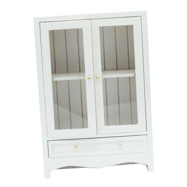 Miniatura armadio bianco in legno per casa delle bambole scala 1:12