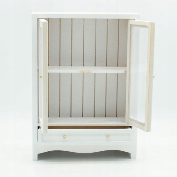 Miniatura armadio bianco in legno per casa delle bambole scala 1:12