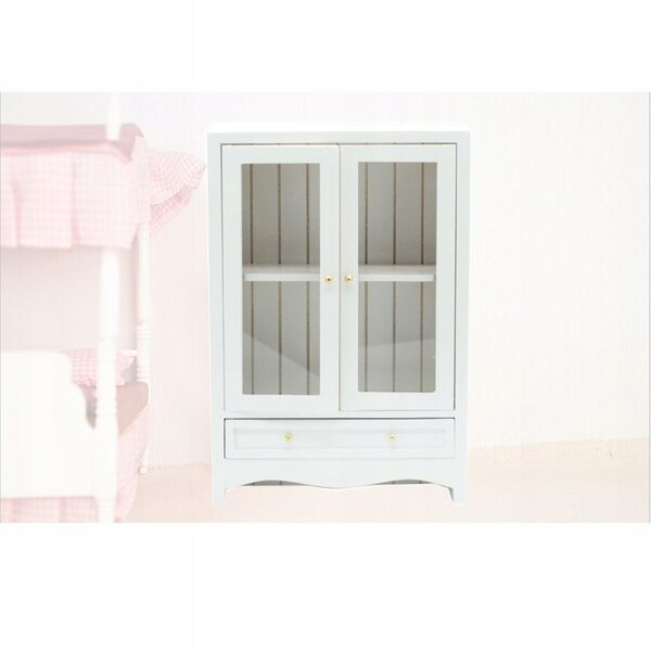 Miniatura armadio bianco in legno per casa delle bambole scala 1:12