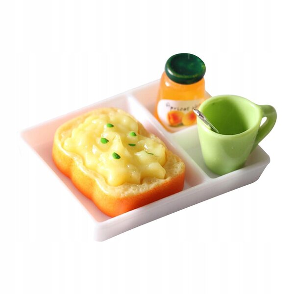Hartes Frühstück mit Marmeladen-Puppenhausminiaturen 1:12 aus Harz