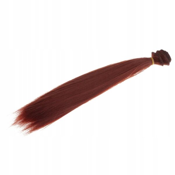 Peruca sintetica rossa per bambole BJD 1/3, 1/4, 1/6, DIY capelli lisci