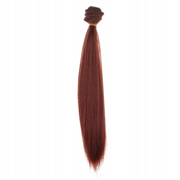 Peruca sintetica rossa per bambole BJD 1/3, 1/4, 1/6, DIY capelli lisci