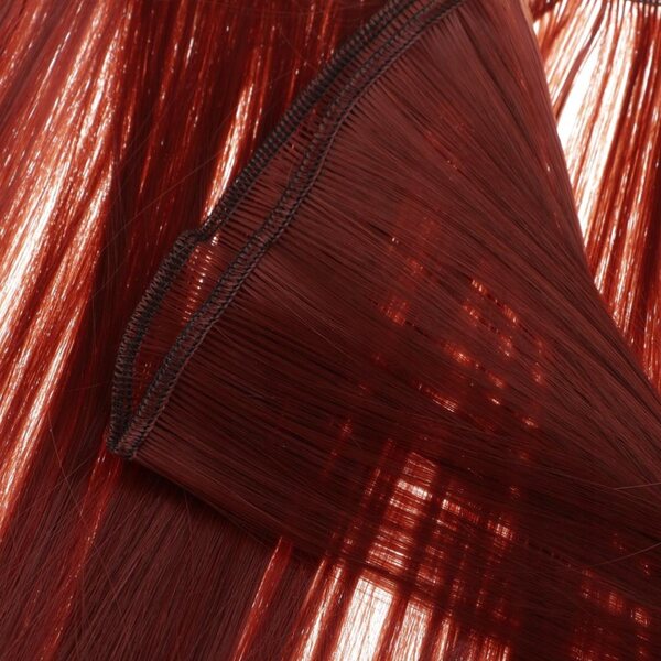 Peruca sintetica rossa per bambole BJD 1/3, 1/4, 1/6, DIY capelli lisci