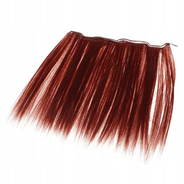 Peruca sintetica rossa per bambole BJD 1/3, 1/4, 1/6, DIY capelli lisci