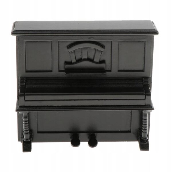 Miniatur-Forepiano-Holzmodell 1:12 für Puppenhaus Schwarz