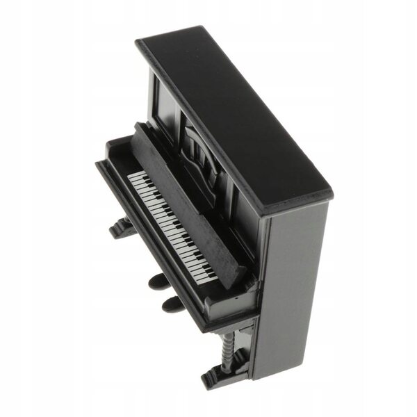 Miniatur-Forepiano-Holzmodell 1:12 für Puppenhaus Schwarz