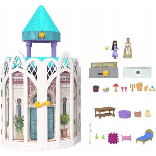 Disney Princess Rosas Castle 2 Ebenen mit Lichtern und Zubehör - Kinderspiel