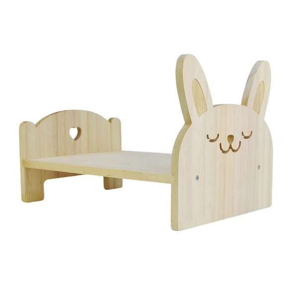 Mini casa per bambole in legno scala 1:6 con lettino decorativo per cameretta