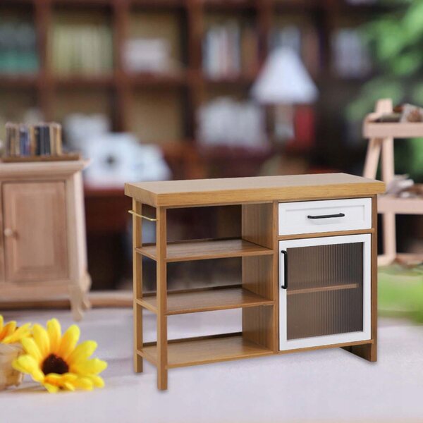 1:6 Miniatur-Kleiderschrank für Puppenhaus aus Holz und widerstandsfähigem PVC