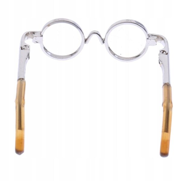 Vintage Okrągłe Okulary Dla 1/6 BJD LUT LATIDOLL Lalki Srebrne