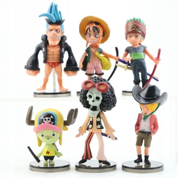 Комплект от 6 колекционерски фигурки Luffy от една част 5-9 cm Bandai OWL