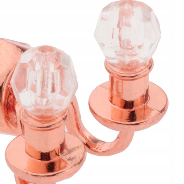 Retro 1:12 Dollhouse Lamp Tiny Study Room Ganek Dekoracja Rekwizyty różowe złoto
