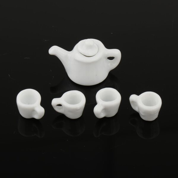 Miniatur-Teeservice aus Keramik für Puppenhäuser im Maßstab 1:12