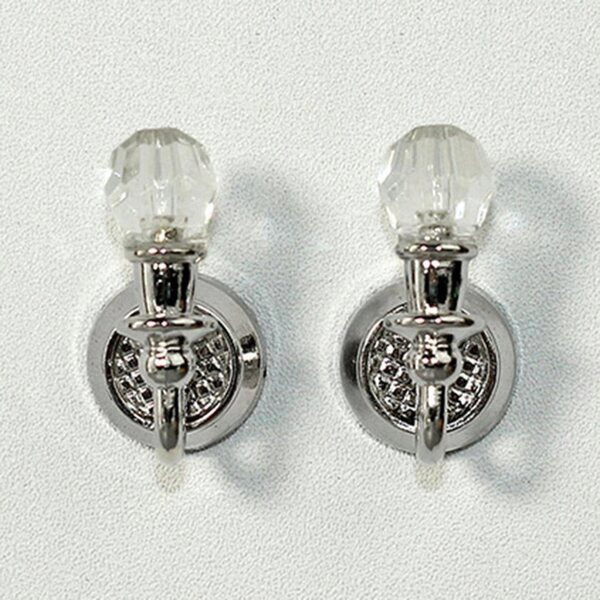Mini lampade LED da parete per casa delle bambole 1:12 set 2 pezzi argento